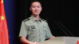 Juru bicara Kementerian Pertahanan Nasional Tìongkok (China), Tan Kefei. (Twitter.com/@Trollstoy88) 