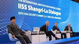 Menteri Pertahanan dalam acara International Institute for Strategic Studies (IISS) Shangri-La Dialogue 2023 di Singapura. (Dok. Tim Media Prabowo Subianto)