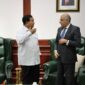 Menteri Pertahanan RI Prabowo Subianto bertemu dengan Dubes Mesir Arshaf Sulthan di kantor Kemhan. (Dok. Tim Media Prabowo Subianto)