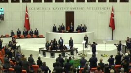 Presiden Prabowo Subianto saat berpidato di depan Parlemen Turki di Ankara. (Dok. Tim Media Prabowo)